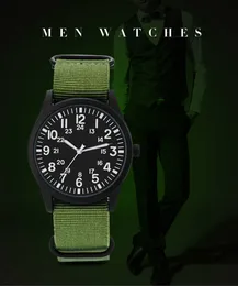 Männer watch Nylon Strap Sport Outdoor Clock 24h Display Quarz Armbanduhr