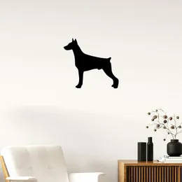 Plaque murale en métal pour chien Doberman Pinscher | Décoration murale silhouette de chien | Décor d'intérieur
