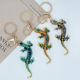 Keychains 2022 Encrusted Rhinestone Glitter Lizard Spoof Keychain Classic Luxury Accessory Bag Decorate Wedding Gifts For GuestsKeychains Fi