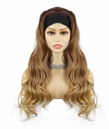 Parrucche da donna sexy lunghe 5 colori marrone balck biondo 3/4 mezzo ondulato fatto a mano per capelli