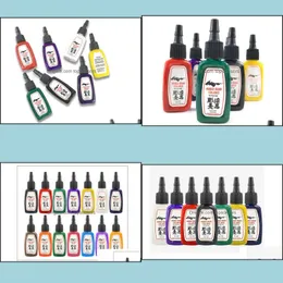 卸売タトゥーインクの供給15ml 14色1/2オンス高品質のドロップ配信2021インクタトゥーボディアートヘルスビューティーxv0lq