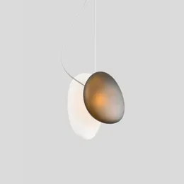 Pendant Lamps Italian Art Designer Minimalist Postmodern Frosted Glass Chandelier Personality Nordic Cobblestone LampPendant