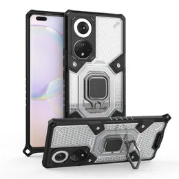 Magnetic Metal Ring Stand Shockproof Armor Cases For Huawei P50 Honor 50 Pro 50 SE Camera Lens Protection Back Cover Capa Fundas