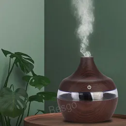 Diffusore di oli essenziali per aromaterapia Umidificatore per venature del legno imitazione domestica Grani di legno Diffusori di nebbia fredda ad ultrasuoni BH7212 TQQ