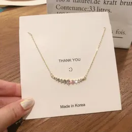 Anhänger Halsketten Mode Party Schmuck Sogar die Reihe von Zirkon Halskette für Frauen Geometrische Verlobungsaccessoires Machen Mädchen Geschenk Großverkauf