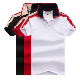 Luxury fashion classic men's letter bee embroidery polo shirt cotton mens designer T-shirt white black red polos male M-3XL