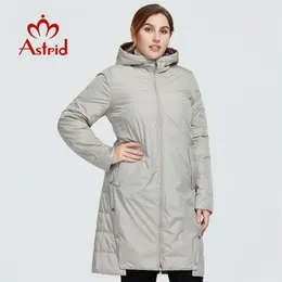 Astrid Winter Womens Płaszcz Kobiety długa ciepła kurtka mody parka z kapturem duże rozmiary Dwa boczne odzież żeńska odzież 9191 201027