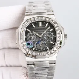Klasik Mens Watch Mekanik Otomatik Saatler Tam Elmas Safir 40mm Su Geçirmez Kollwatch Fashion Business Wristwatches Montre De Luxe Orologio Di Lusso
