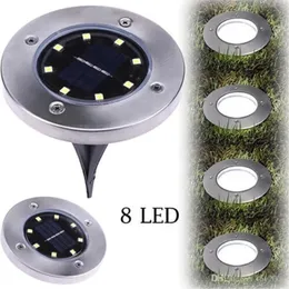 IP65 jardas de solo LED solar externo 8 Lâmpada paisagem subterrânea decoração de gramado à prova d'água caseira