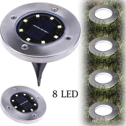 IP65 ياردة الأرض LED SOLAR Outdoor 8 LAMP LAMP LAMBING UNDROUNG LAWN DERINCOR