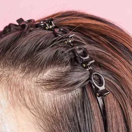 1 Sztuk Dwuwarstwowe Zespoły Klip Hairbands Moda Plastikowy Pleciony Pałąk Punk Nowe Dziewiarskie Damskie Nakrycia głowy Akcesoria do włosów AA220323