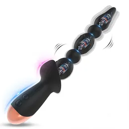 Cesoir Anal Anal Plug Vibrator 10 Speed ​​Beads Gay Massage Massage Стимулятор приклада Dildo для женщин сексуальная игрушка 18