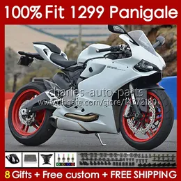 OEM Fairings Kit For DUCATI Panigale 959R 1299R 1299S 959 1299 S R 2015 2016 2017 2018 Body 140No.83 959-1299 15-18 959S 15 16 17 18 Injection mold Bodywork white glossy