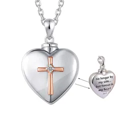 Hangende kettingen kruis hart crematie aanhouden urn ketting voor as sieraden geschenkspender