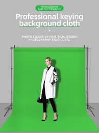 Fotografie Hintergrund Hintergrund glatte Musselin -Baumwollmaterialien Grüne Bildschirm Chromakey Cromakey Hintergrundtuch für Foto Studio Video