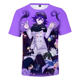 Herr t-shirts trycker kokichi ouma t shirt sommar män kvinnor mode tops harajuku tshirts pojkar/flickor tecknad spel danganronpa 3d tee