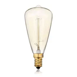 110V 60W Vintage Edison Bulb ST48 Antique Tungsten Filament Incandescent E12 Base For Home Decoration H220428