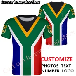 South Africa T Shirt DIY Darmowe Numer Niestandardowy Numer Mężczyzn Kobiety Joker twarz moda luźna o szyja letnie ubrania męskie 220620