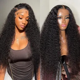 Lace Wigs MELODIE13x4 Kinky Curly Front Human Hair For Black Women Brazilian Transparent Frontal Wig 180% DensityLace