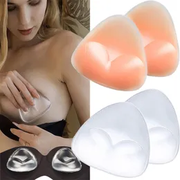 1pair Women Breast Push Up Pad Bra Cup Thicker Silicone Bra Insert Pad Nipple Cover Stickers Patch Bikini Inserts for Swimsuit 220514