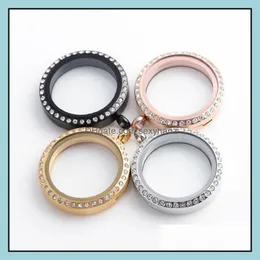 Lockets Netlaces Prendants Jewelry 25mm 316 Stainless Steel Floating Locket مع سلاسل الأفعى