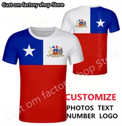 Футболка с чили DIY бесплатно на заказ номером chl футболка для национальной флаг Cl Chilean Испанский черный серый принт колледжа P o Одежда 220616