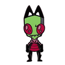 Funny Invader ZIM Alien Enamel Brooch Pin Collection Backpack Badge Fashion Jewelry Accessories