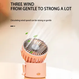 New Creative Portable Hanging Neck Mini Fan USB Rechagreable Silent Travel Handheld Air Cooling Fan For Office Home Room Table FansDHL Fast shipment