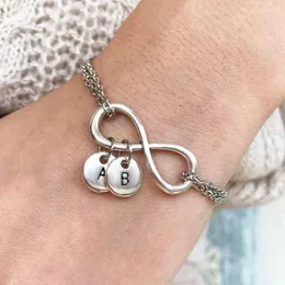 Bracelets de charme jóias de moda personalizável a a z letras encanta de DIY infinito artesanal para womenncharm Inte22