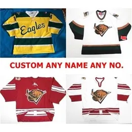 Chen37 C26 Nik1 Maglia personalizzata ECHL Utah Grizzlies Personalizzata Uomo Donna Bambini Hockey su ghiaccio Maglie economiche Personalizzate Goalit Cut Giallo Bianco Rosso Maglie