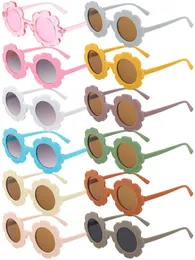 Childrens Sunglasses Frames Round Flower Shaped Kids Party Favor Boys Girls Cute Pool Beach Outdoor Eyewear amaNX