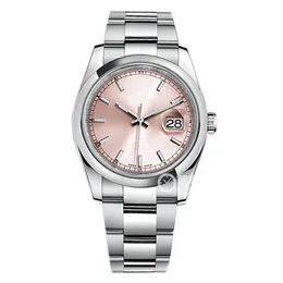 Высококачественные азиатские дамы часов 2813 Спортивные автоматические механические часы 36 мм розовые циферблаты Sapphire Glass Watchs 116200-63600 Модная нержавеющая сталь.