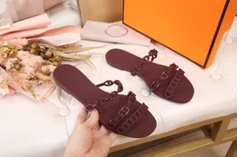 Designer Slide tofflor gelé Flat Sandaler Beach Shoes Classic Women Shoes Colorful Rubber Slipper Hot Sales