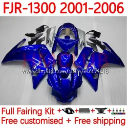 ヤマハFJR-1300 FJR 1300のOEMボディワークA CC FJR1300A 01-06 MOTO BODYS 36NO.0 FJR1300 01 02 03 04 05 06 FJR-1300A 2001 2002 2003 2004 2005 2006フェアキットメタリックメタリックブルーブルー