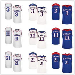 Nikivip Kansas Jayhawks College Josh Jackson #11 Joel Embiid Basketball Jersys #21 Sam Cunliffe #3 Mens 스티치 사용자 정의 번호 이름