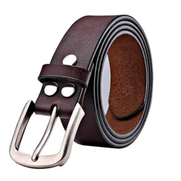 Bälten KDG Western Cowboy Zinc Alloy Pin Buckle Belt Män och kvinnor med jeans lädertillbehör