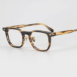 Hochwertige Acetat-Mode-Herren-Brillenfassungen, quadratische Damen-Lesebrille, handgefertigt, optische Myopie, Hyperopie, verschreibungspflichtige Brillen 052