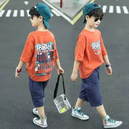 Clothing Sets Boys Clothes 2022 Summer Casual Outfit Short T-shirt Pants Children Kids Sport Tracksuit Teen 4 6 8 10 12 YearsClothing