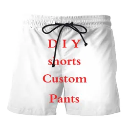 Tessffel Drop Unisex DIY Customize Short Pants 패션 캐주얼 3D 프린트 패턴 여름 재미있는 해변 S 바지 220706
