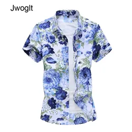 45KG120KG NYA SOMMERMODE MENS KORT SLEEVE HAWAIIAN SHIRTS COMMON CASUAL BLORAL SHIRTS Regular Fit Men Clothing 5xl 6xl 7xl 210412