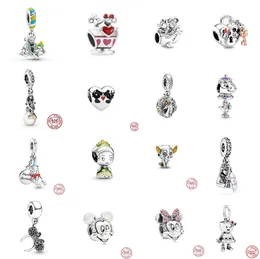 YENİ S925 STERLING Gümüş Gevşek Boncuklu Lüks Boncuklu Fare Bilezik Klasik Orijinal Fit Pandora Charm DIY Moda Aşk Kalp Kolye Takı Hediyeleri Kadınlar İçin