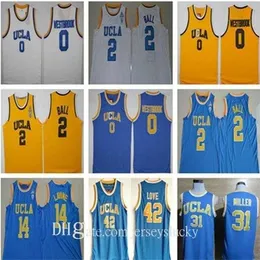 XFRSP UCLA Bruins College Koszykówka Russell Westbrook Lonzo Ball Zach Lavine Reggie Miller Bill Walton Kevin Love Blue Jersey Rozmiar S-2XL