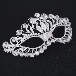 Luxury Diamond Rhinestone Party Mask Masquerade Party Decoration Crown Alloy Mask