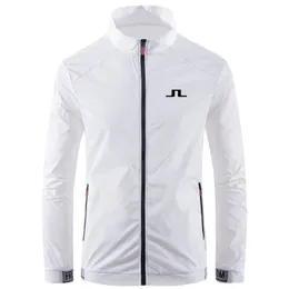 New Mens Golf Jackets Golf Women Golf Men Men Casual Casual Casal Stand Gollar Slove Slave Zipper Casacos finos e leves roupas de golfe