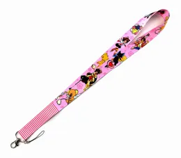 Cep telefonu kayışları Charms 100pcs mksvy sevimli karikatür zinciri boyun kayış anahtarları mobil kordon kimlik rozeti tutucu ip anime anahtarlık parti erkek kız için iyi hediyeler #008
