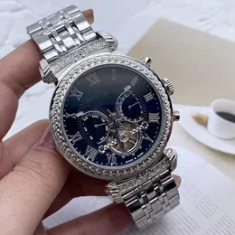 2023 Pięć szwów seria Tourbillon automatyczny zegarek mechaniczny o średnicy 41 mm wysokiej jakości najlepsza luksusowa marka stalowa pasek mody mody osłony kwiatowej