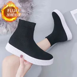 2022 Socken Laufschuhe Damen Sneakers Sportschuhe für Frauen Mann Atmungsaktiv Lässige Elastizität Plattform Vulkanisieren Stiefeletten Y220729