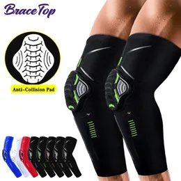 BraceTop 1Pair Sports Anti-collision Elbow Pads Compression Arm Sleeves Protector Basketball Football Cycling Knee Support Guard 220728