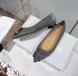 Ünlü marka moda ayakkabıları bahar ve sonbahar sandaletler inek derisi mektup yay kristal sivri bale ayakkabıları kadın siyah gondol deri rahat