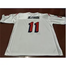 Uf Chen37 Goodjob Men #11 Drew Bledsoe Team Issued 1990 White College Jersey size s-4XL or custom any name or number jersey